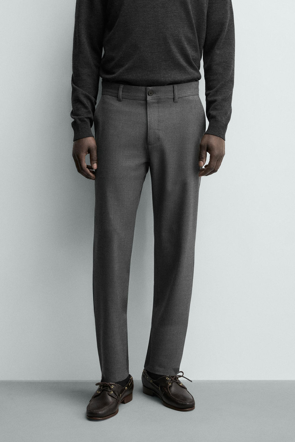 PANTAL?N CHINO ESTRUCTURA CONFORT / Gris / Natural - Zara фото 11