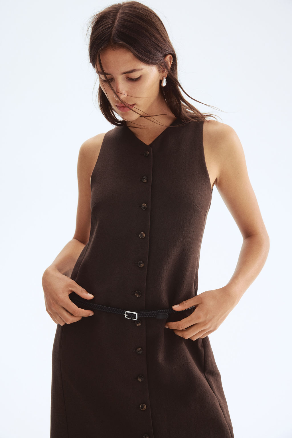 Vestido con botones y cintur?n - H&m фото 3