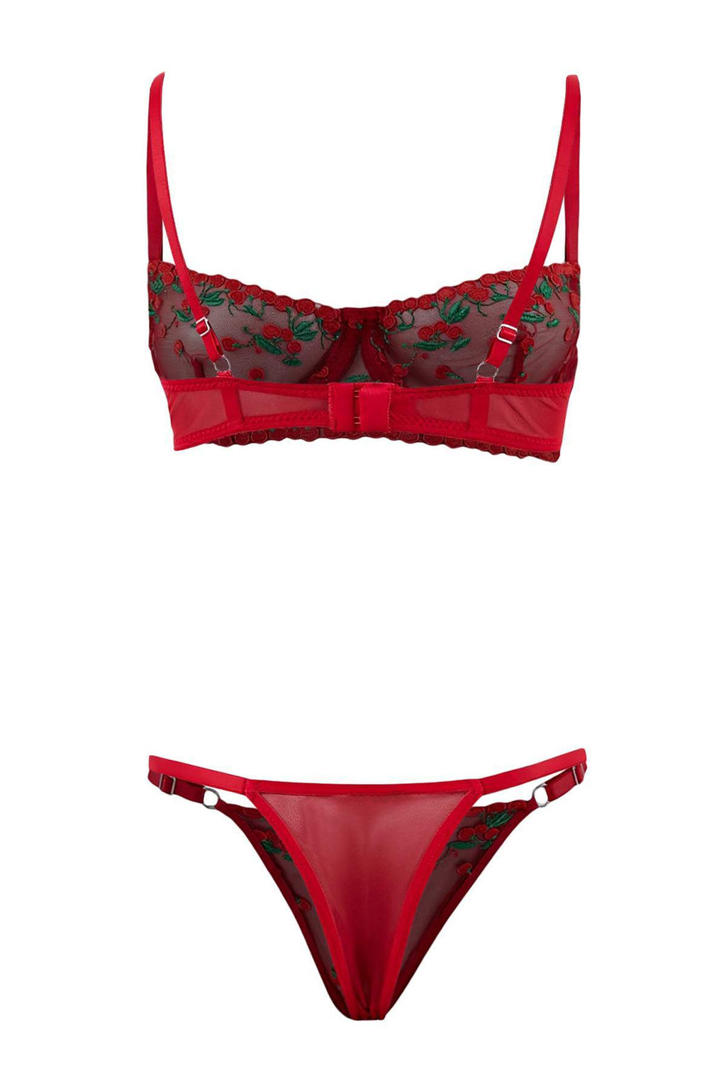 K?rm?z? Brode Cicekli Kaps?z Ic Camas?r? Tak?m? THMSS26CC00037 - Trendyolmilla фото 4