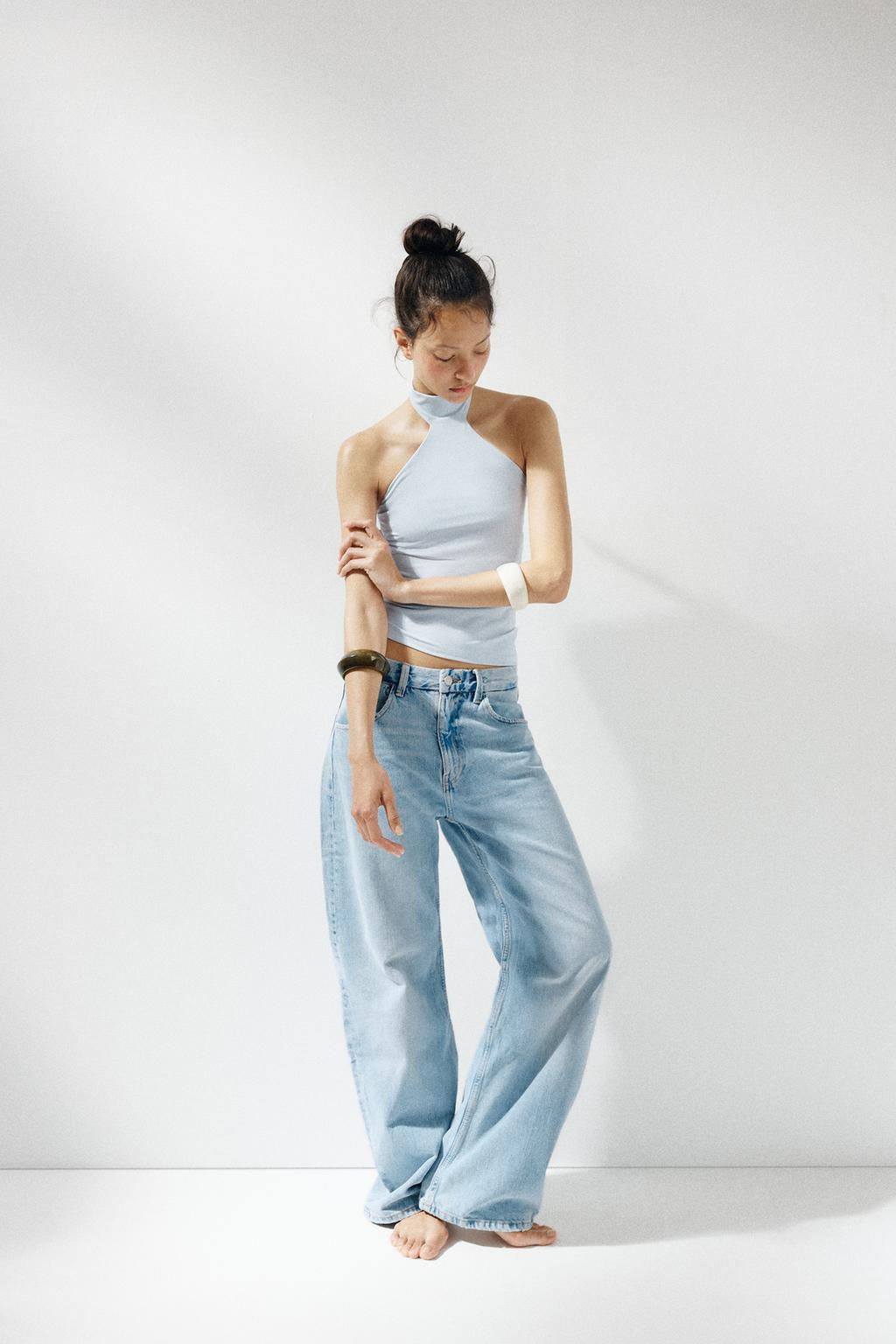 POLYAMIDE HALTER TOP