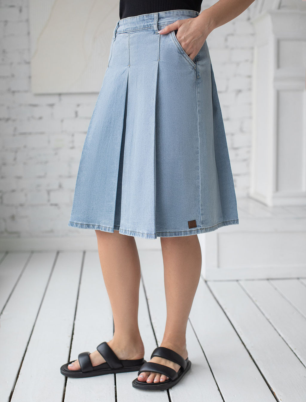 VILATTE / Джинсовая юбка  фото 5