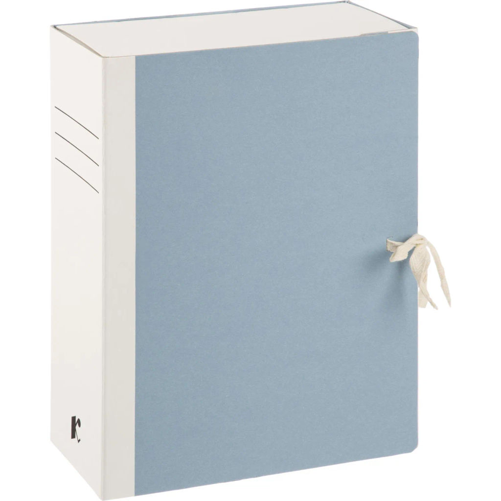 Короб архивный Комус 120мм перепл.картон синий особо прочн с завязками