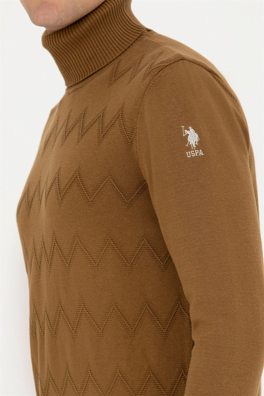 Мужской легкий свитер цвета хаки - U.s. polo assn фото 14