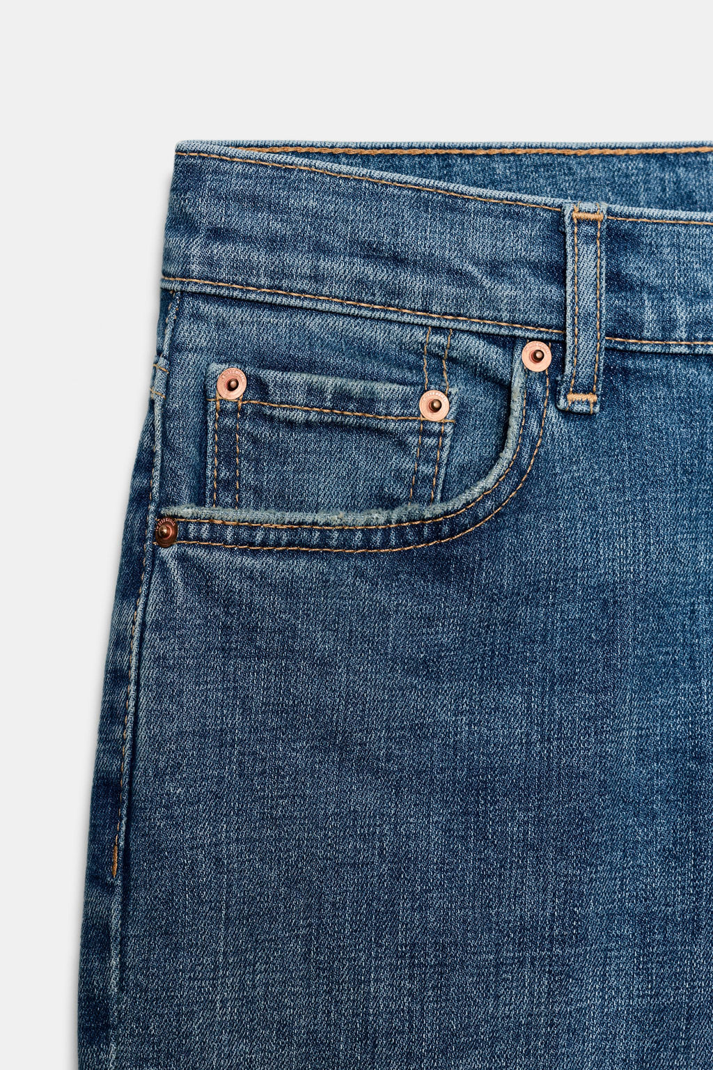 JEANS ZW COLLECTION CROPPED FLARE TIRO MEDIO / Azul - Zara фото 7