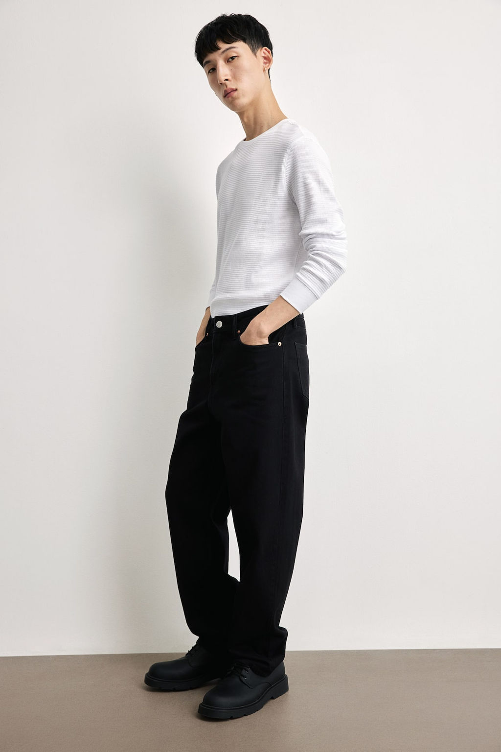 Camiseta en punto gofrado Slim Fit - H&m фото 4
