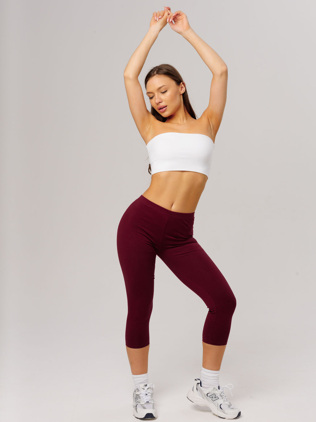 Трикотажные женские бриджи LINGEAMO темно-бордовые КБ-24 (28) фото 2