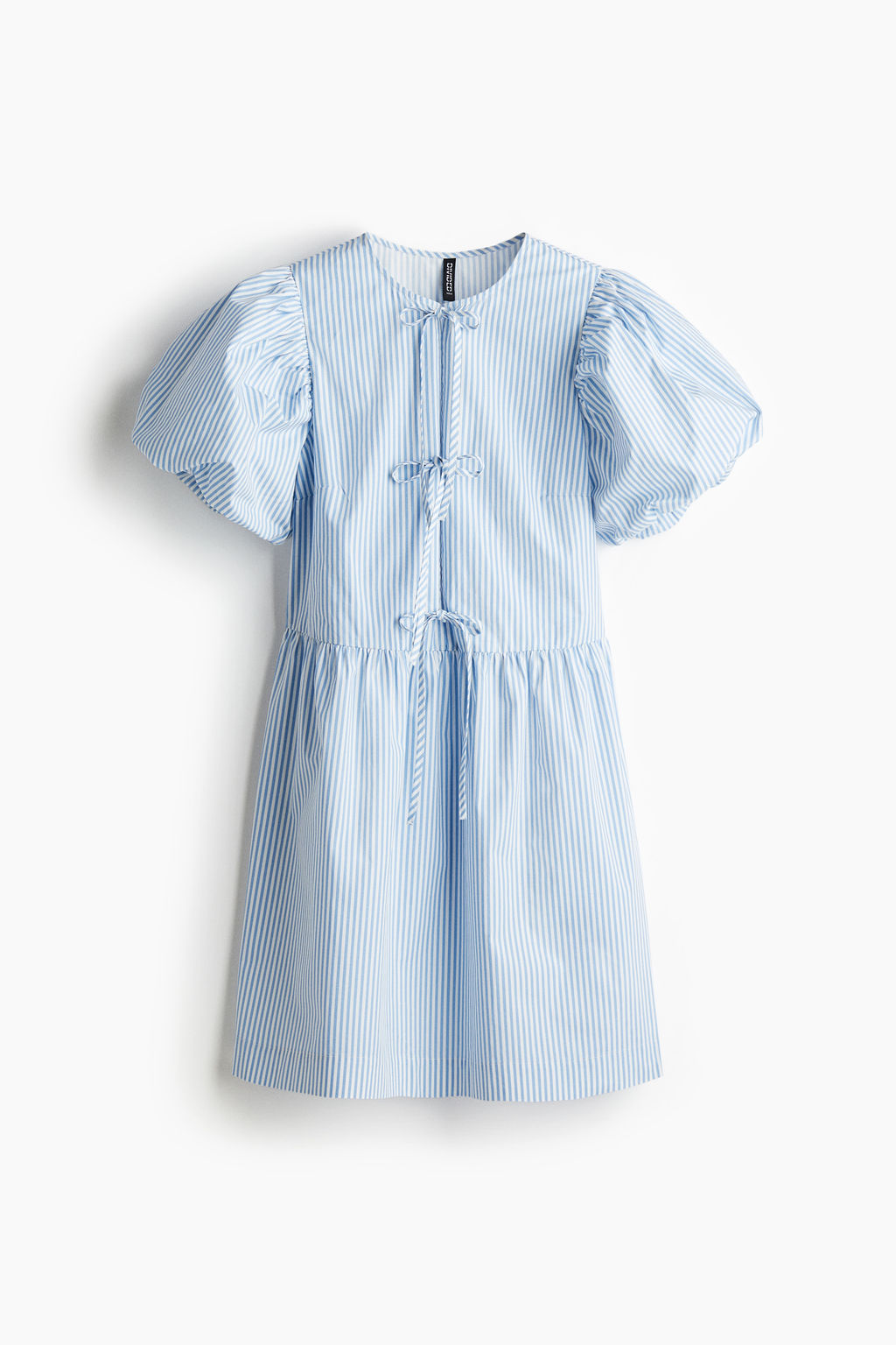 Vestido de popelina con triple lazada