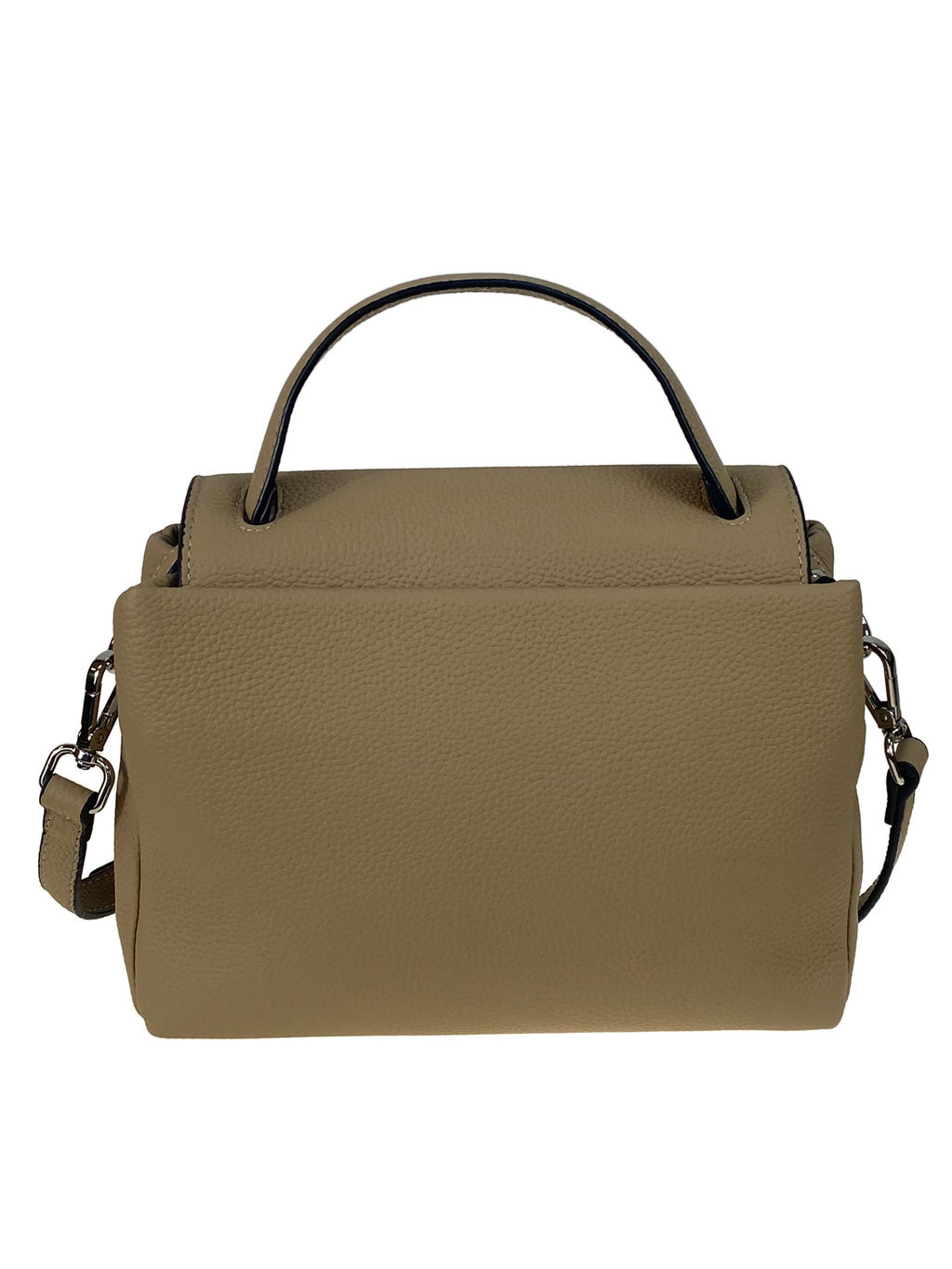 Женская сумка из натуральной кожи цвет бежевый - Greta фото 2