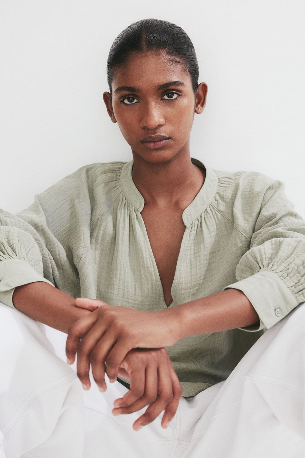 Blusa en tejido doble - H&m фото 3
