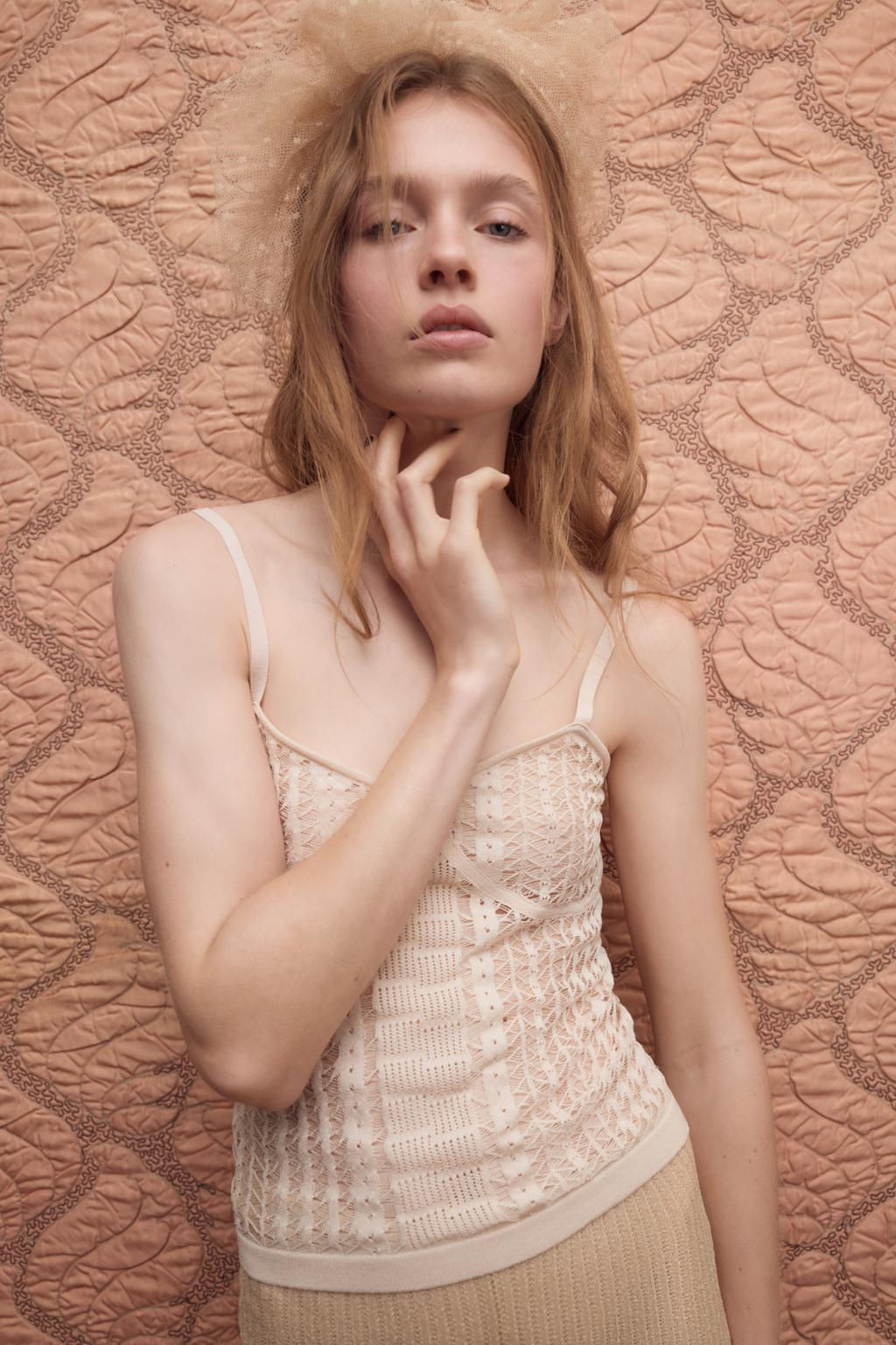 FINE KNIT TOP WITH OPENWORK - Zara фото 2