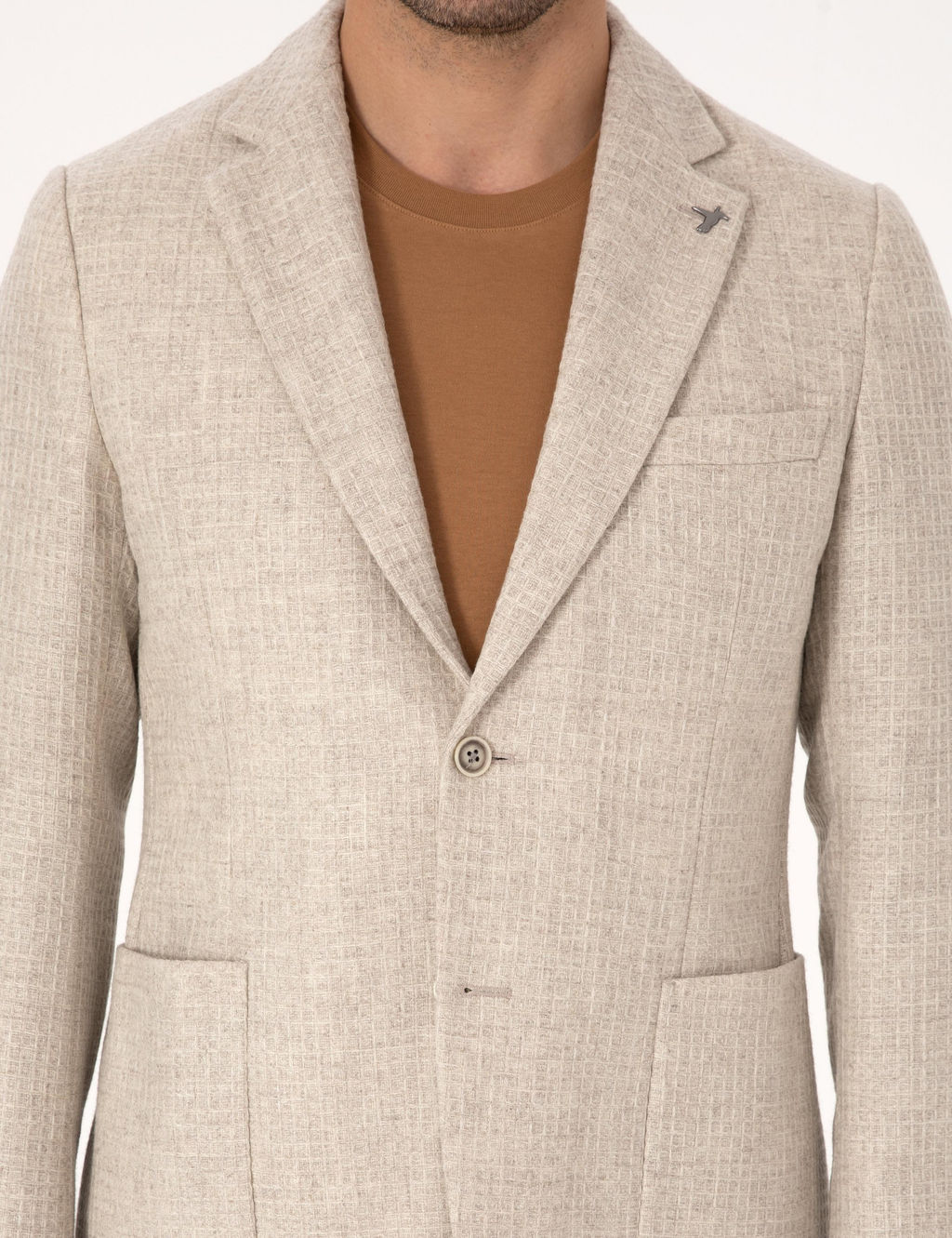 Bej Slim Fit Ceket - Cacharel фото 7