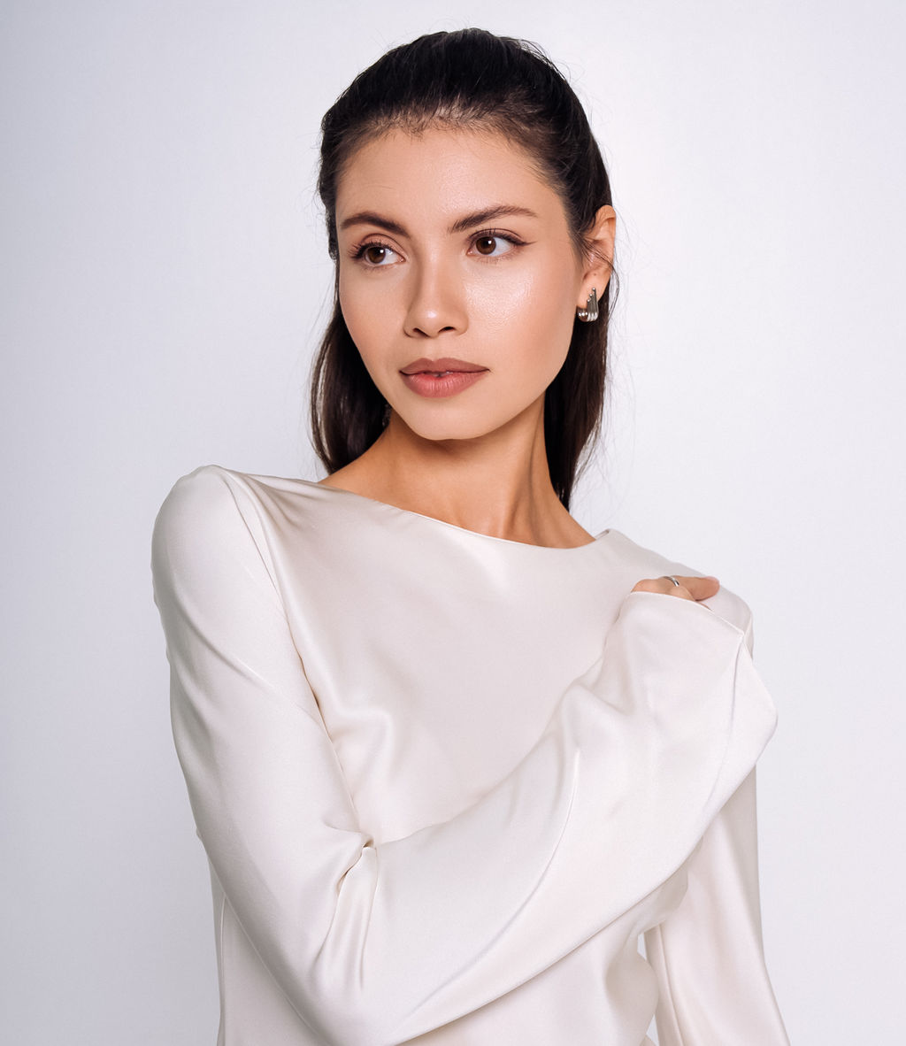 Платье #БШ2898, молочный