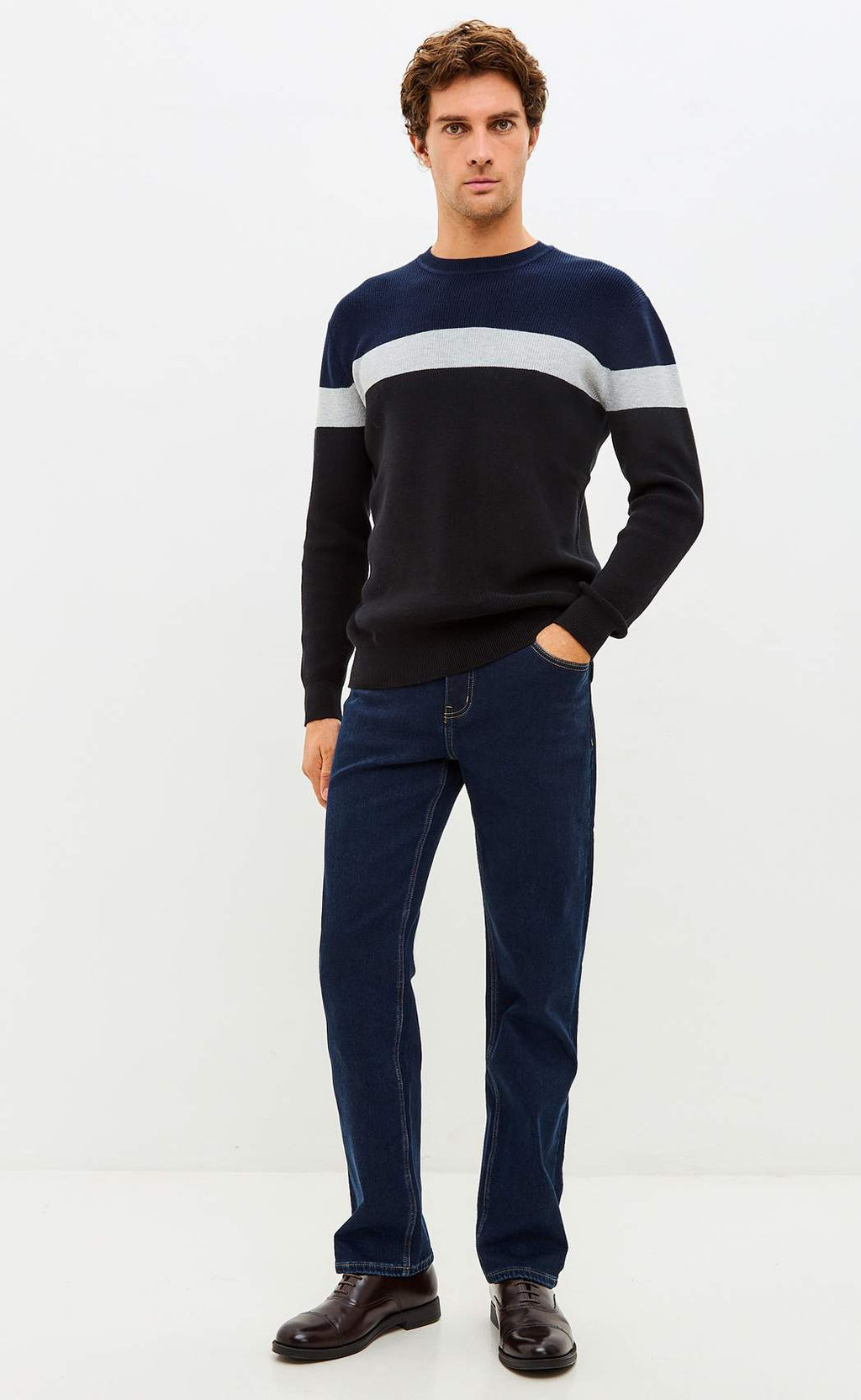 Джинсы F421-0170W d.blue