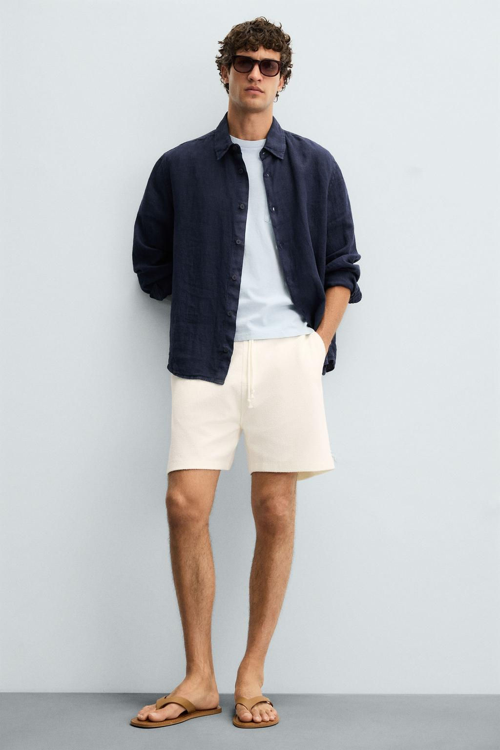 TEXTURE JOGGER BERMUDA SHORTS - Zara фото 15