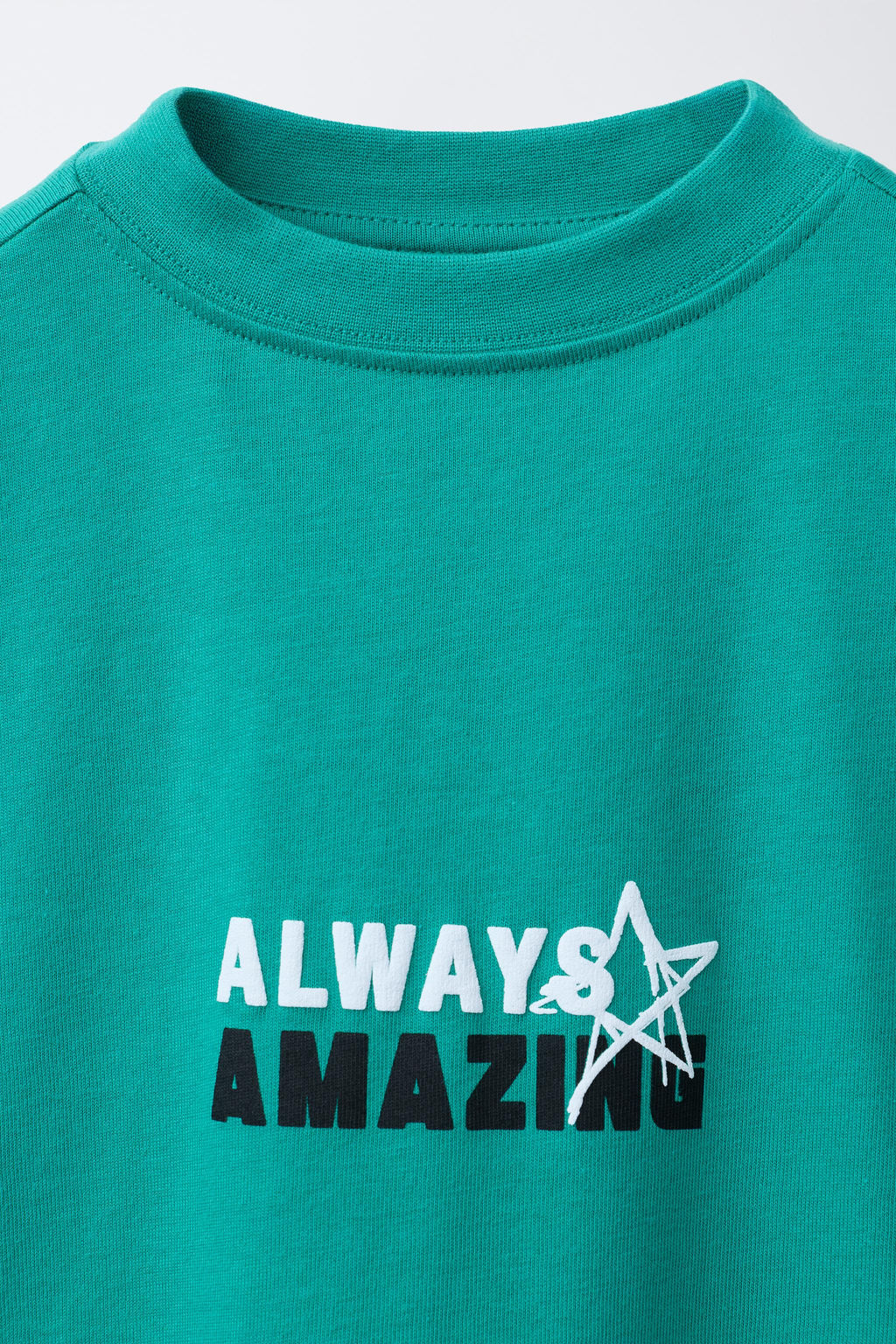 T-SHIRT WITH RAISED PRINT - Zara фото 3
