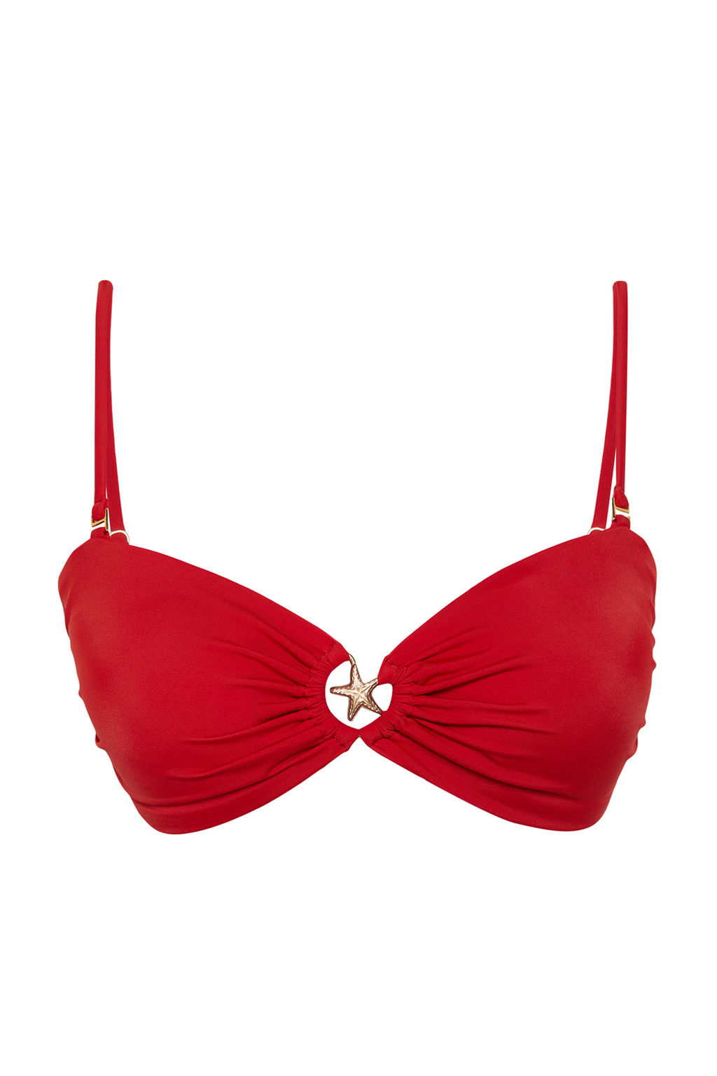 K?rm?z? Straplez Premium Aksesuarl? Mix&Match Bikini Ustu TBESS24BU00150
