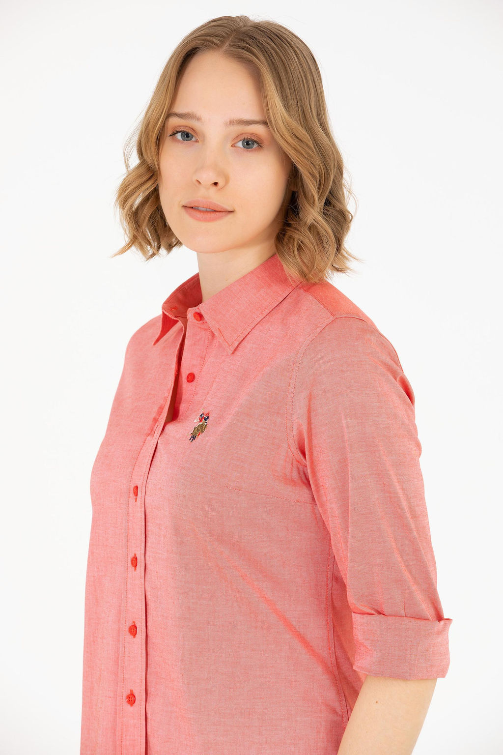 Рубашка женская красная Uzunkol Basic - U.s. polo assn фото 17