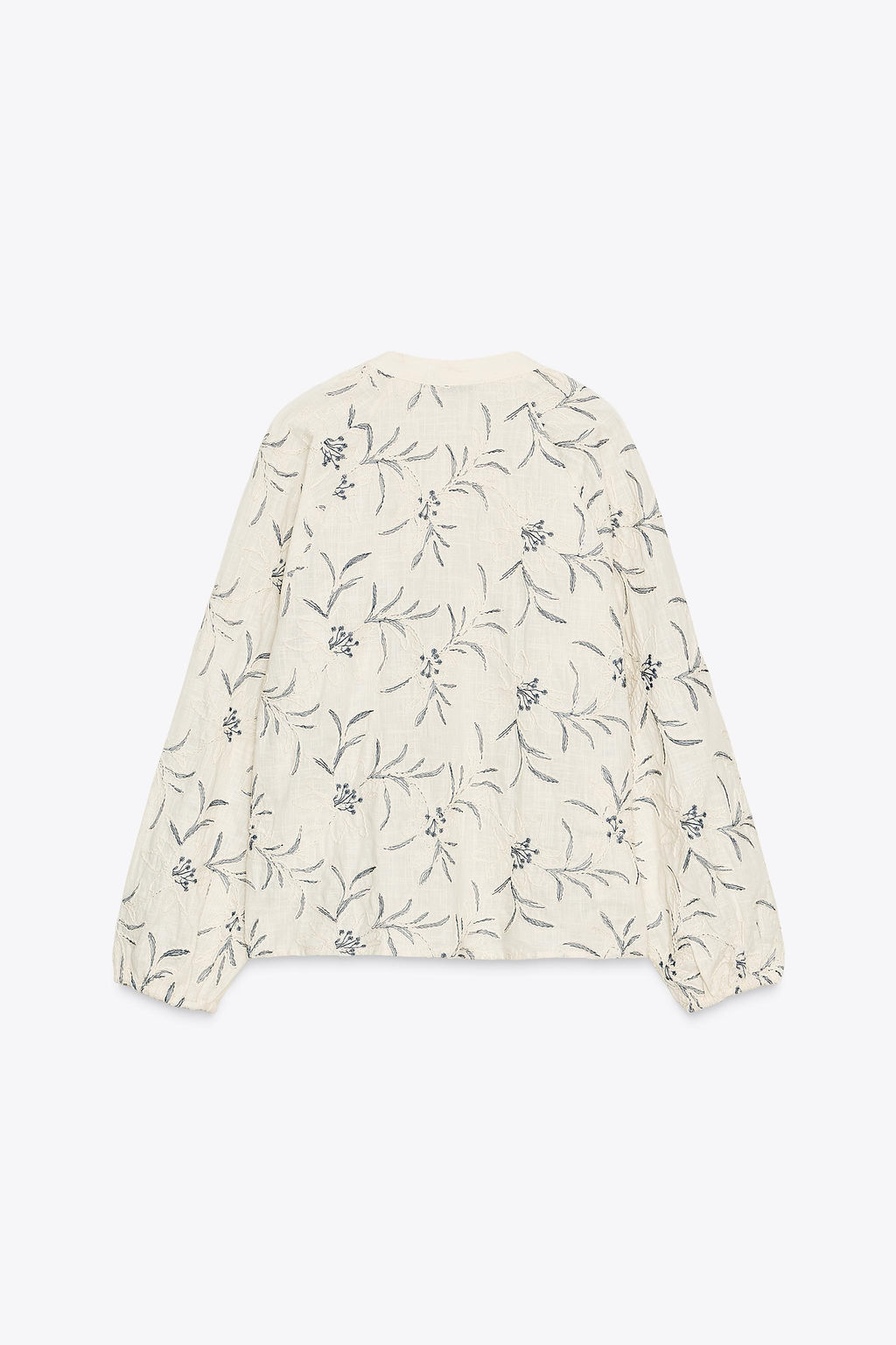 RUSTIC TEXTURED EMBROIDERED BLOUSE - Zara фото 15