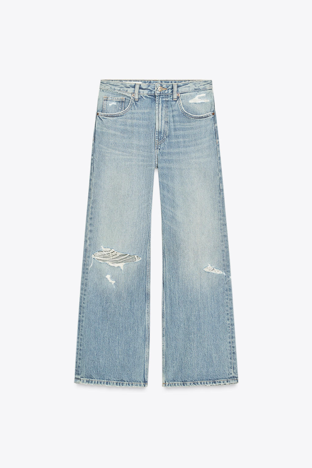 TRF RIPPED MID-WAIST BOYFRIEND JEANS - Zara фото 2