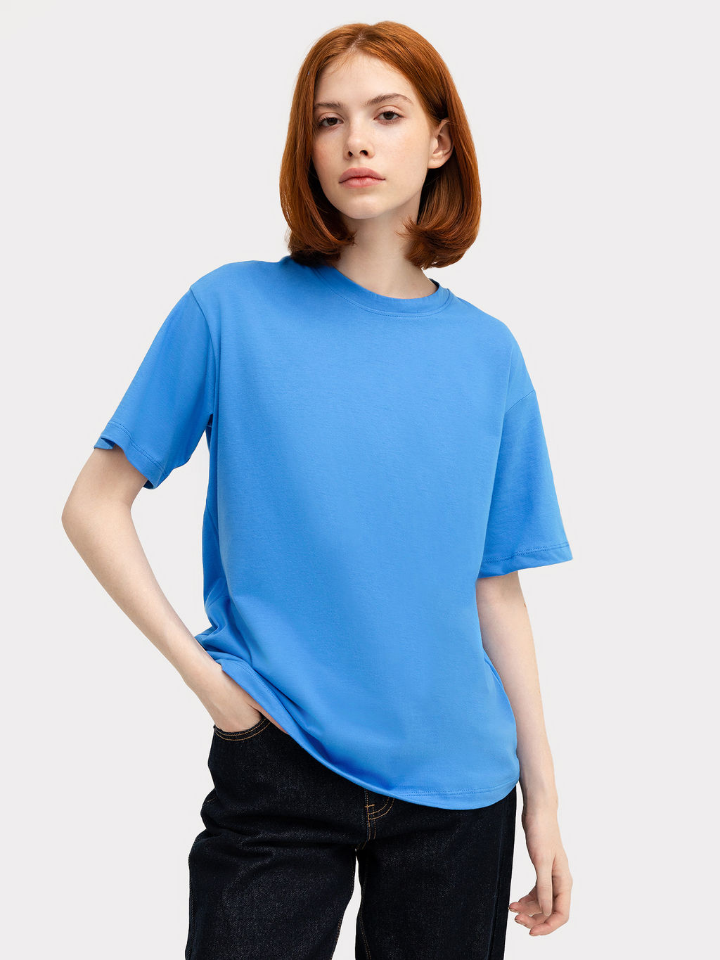 Футболка женская в ярко-голубом цвете яркий голубой 112678-1 - Mark formelle фото 2