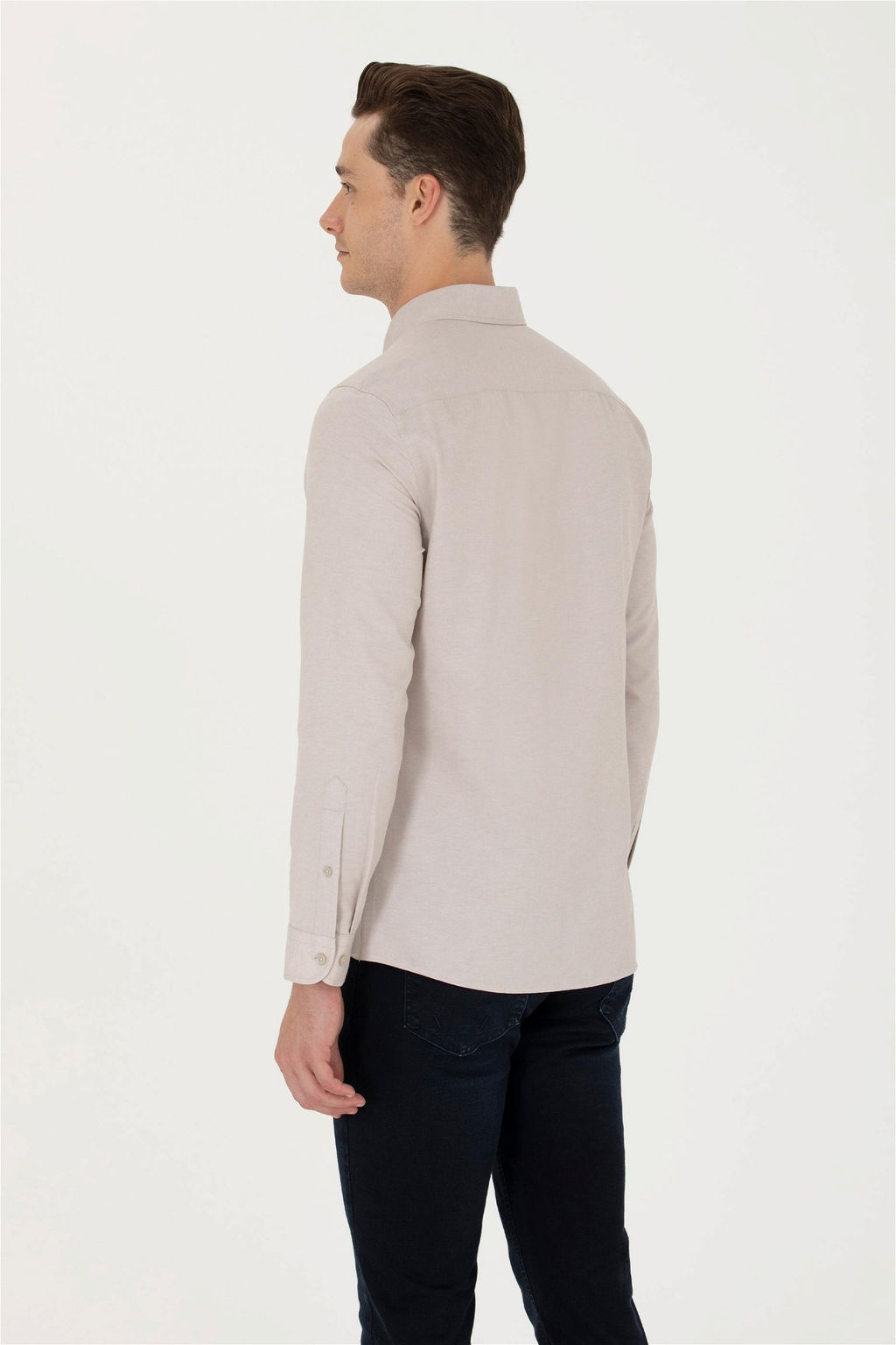 Мужская базовая рубашка с длинным рукавом Stone Неожиданная скидка в корзине - U.s. polo assn фото 5