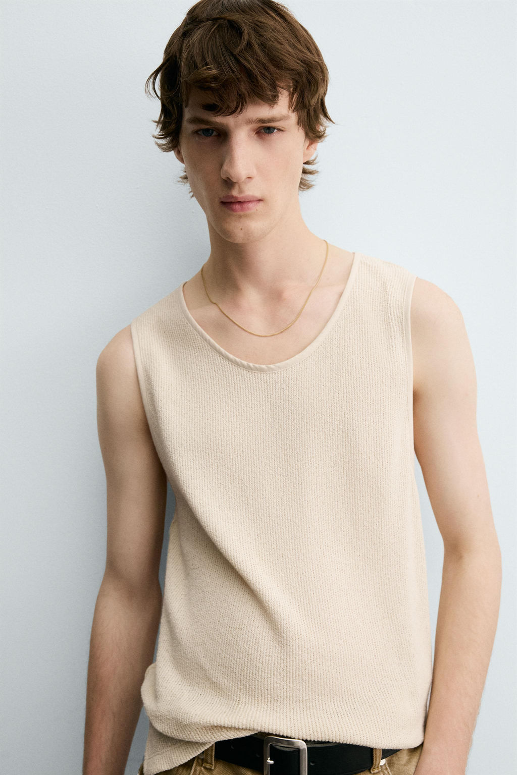 TEXTURED TANK T-SHIRT - Zara фото 6