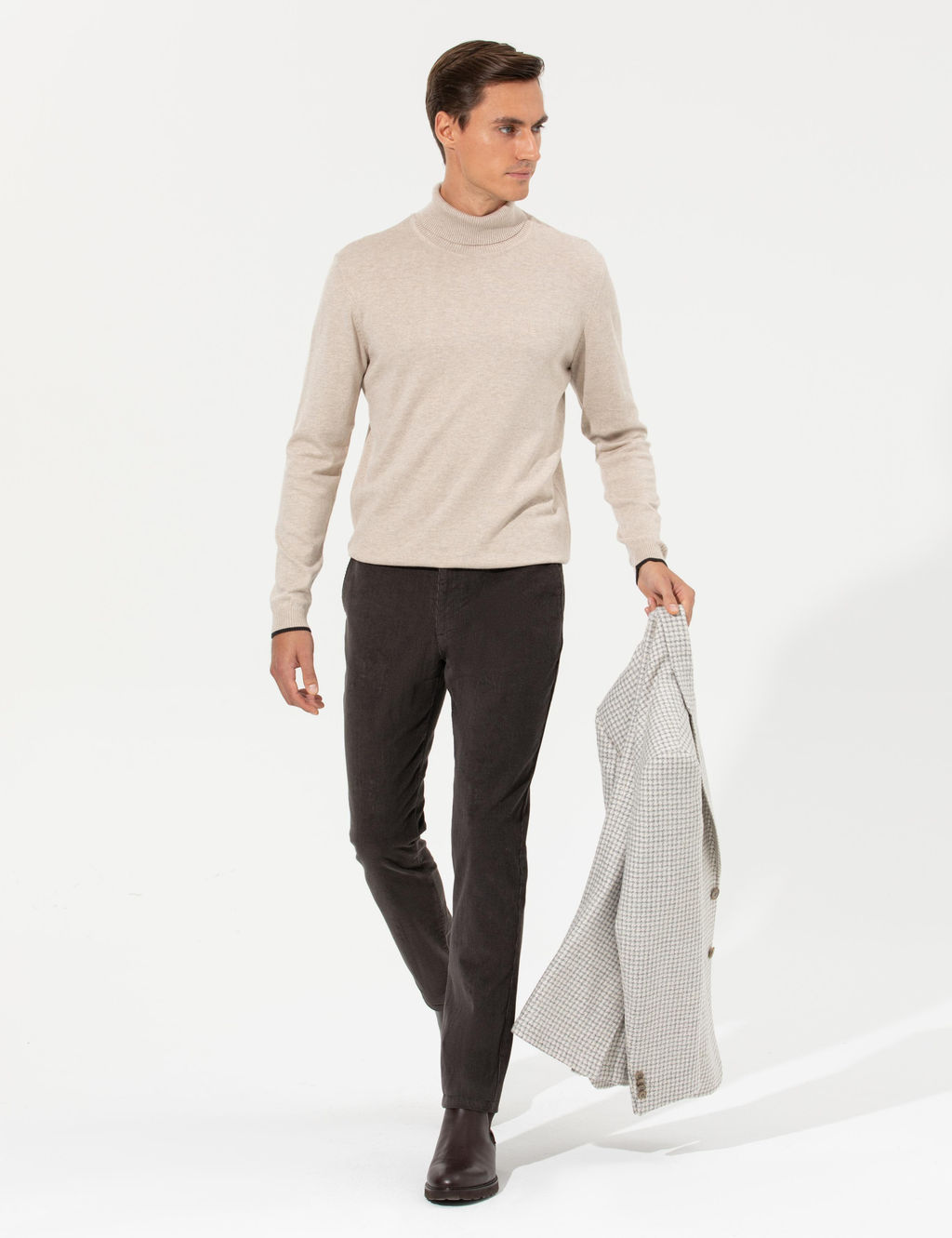 Узкие брюки из плотной ткани цвета хаки - Cacharel фото 8