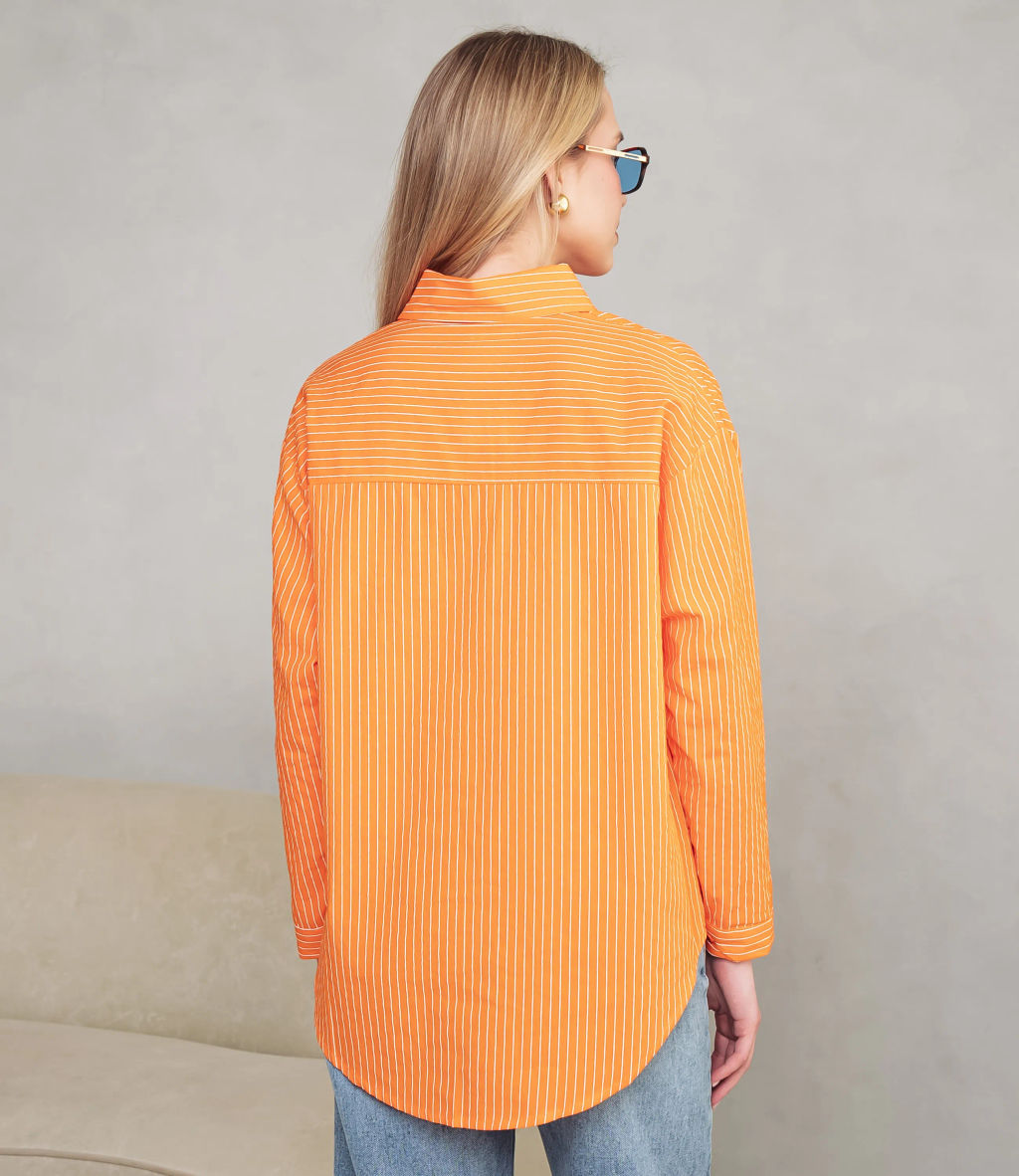 Рубашка #КТ0026, оранжевый - Dommod фото 3