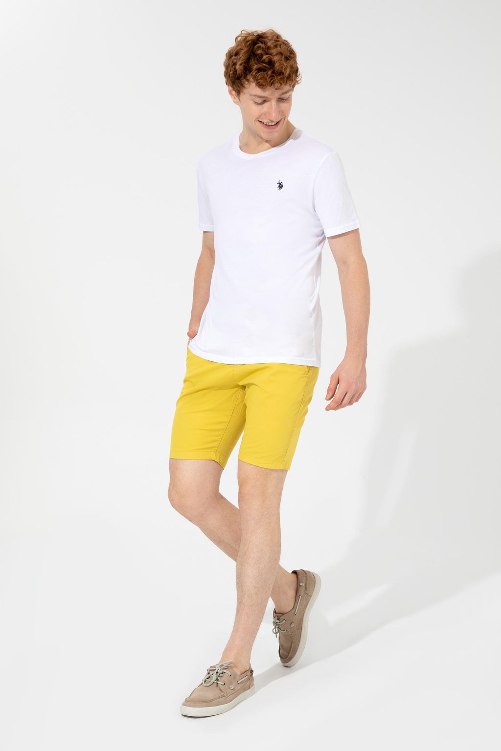 U. S. Polo Assn Мужские шафрановые тканые шорты - U.s. polo assn фото 3