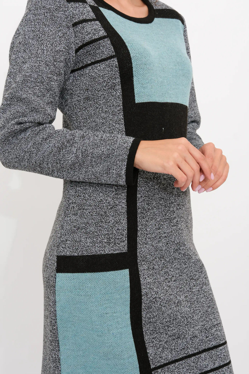 ЗЛАТА Платье С 1561/серо-мятный