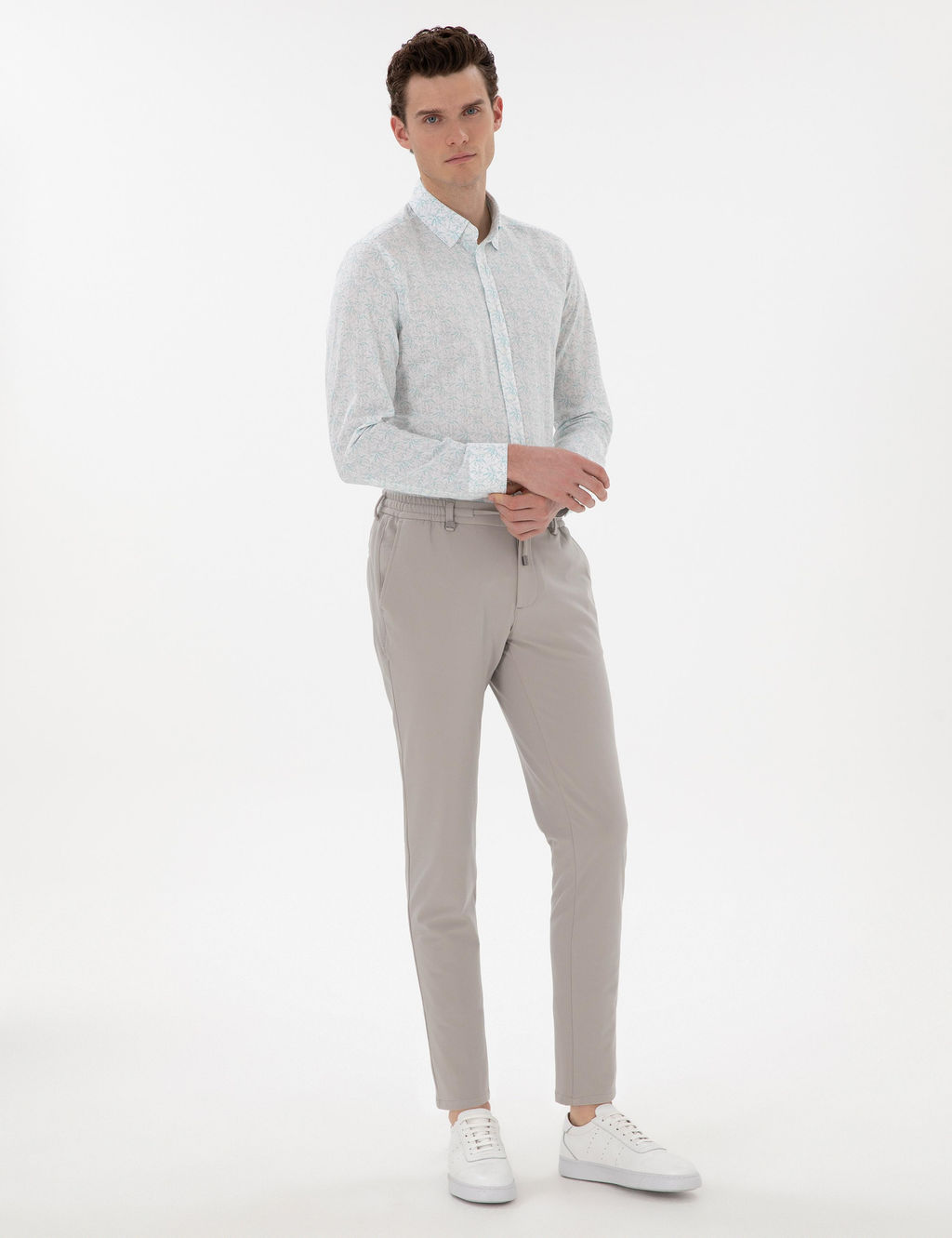 Gri Klasik Jogger Pantolon - Pierre cardin фото 3