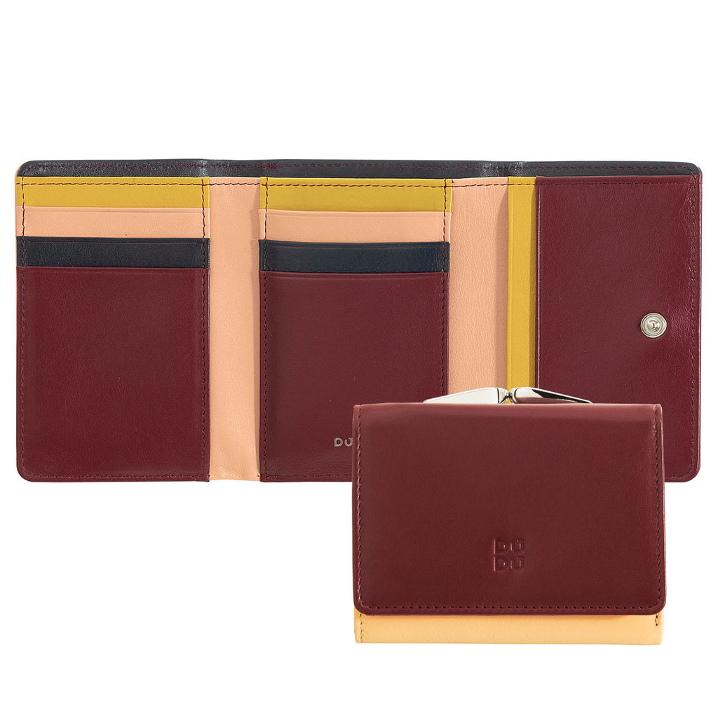 Итальянский женский кожаный кошелек DuDu серии Corsica | бордовый
