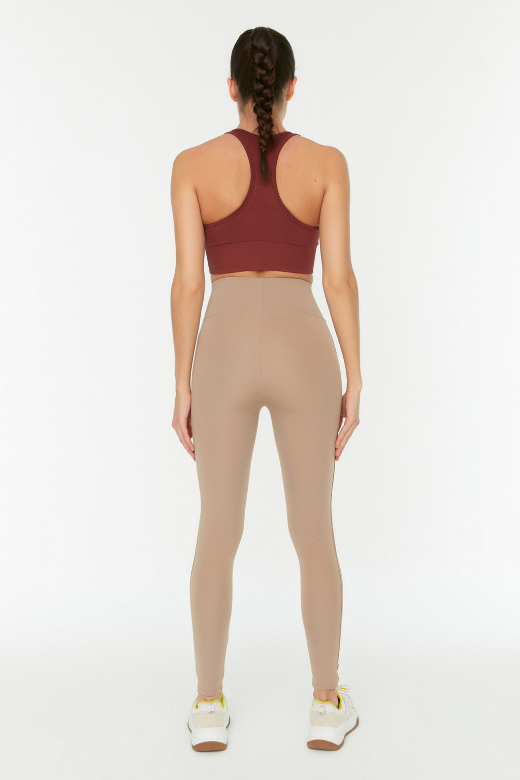 TRENDYOLMILLA Lacivert Genis Bel Lastikli Ekstra Toparlay?c? Tam Boy Orme Spor Tayt TWOAW21TA0029 фото 5