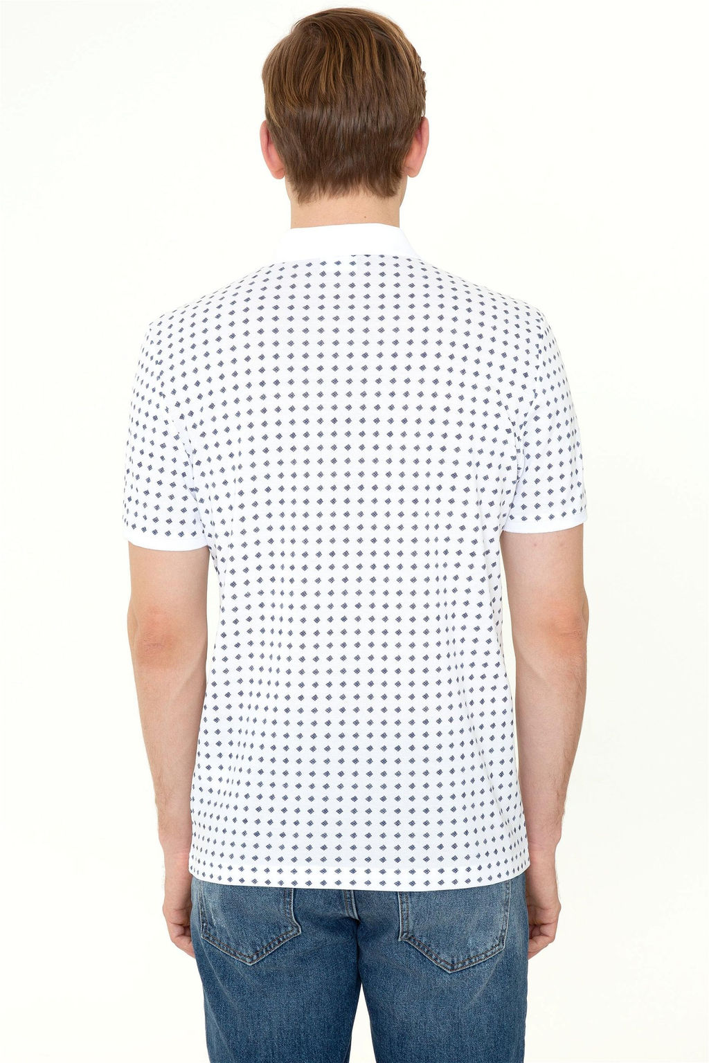 U. S. Polo Assn Мужская белая футболка с воротником-поло - U.s. polo assn фото 10