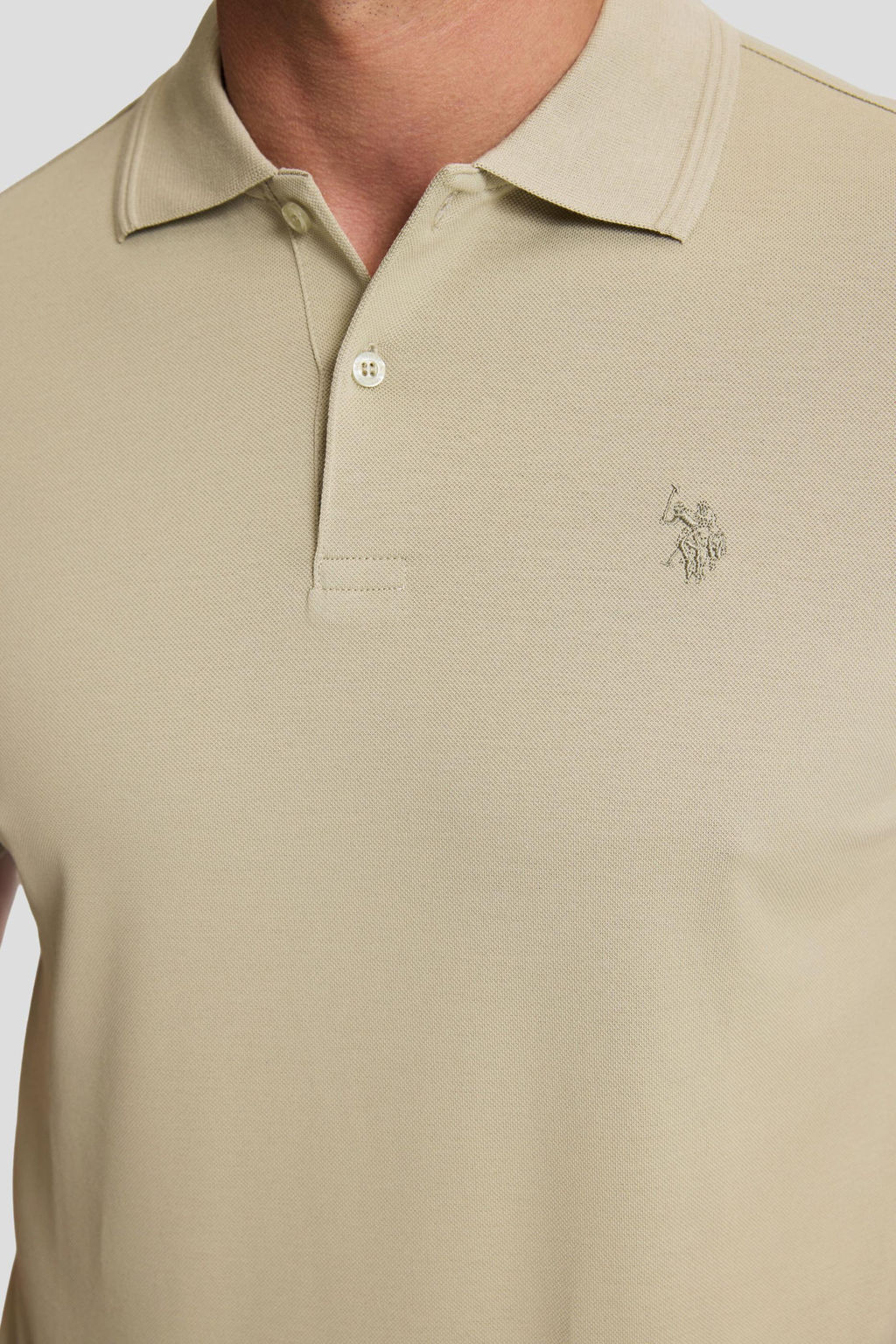 Erkek A__k Haki Regular Fit Polo Yaka Basic Ti__rt - U.s. polo assn фото 6
