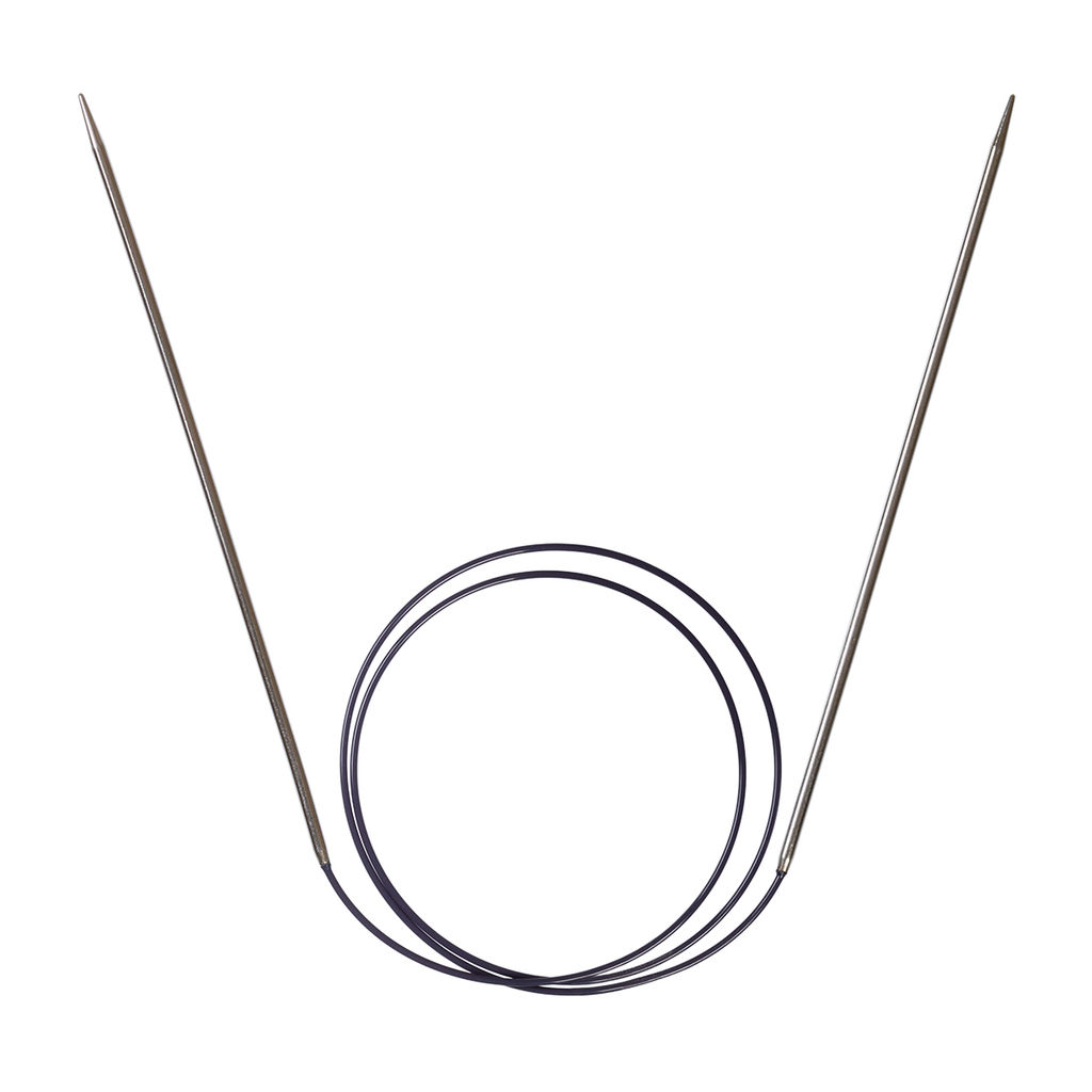 Спицы PRYM 212114 круговые латунь d 2.5 мм 80 см 1 шт серебристые  фото 3