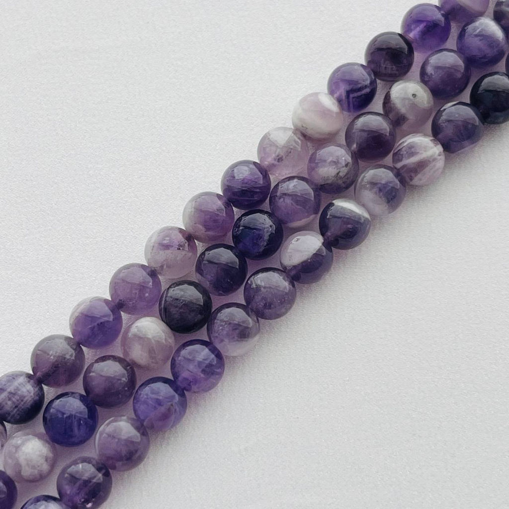 Бусины для украшений из кварцевого Аметиста (45 бусин) 39 см