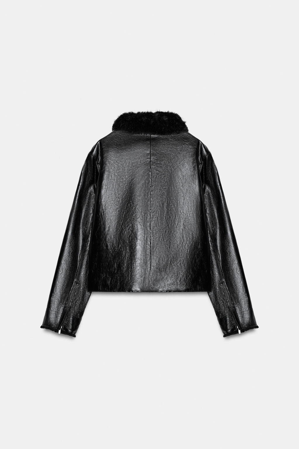 ZW COLLECTION LEATHER EFFECT JACKET - Zara фото 15