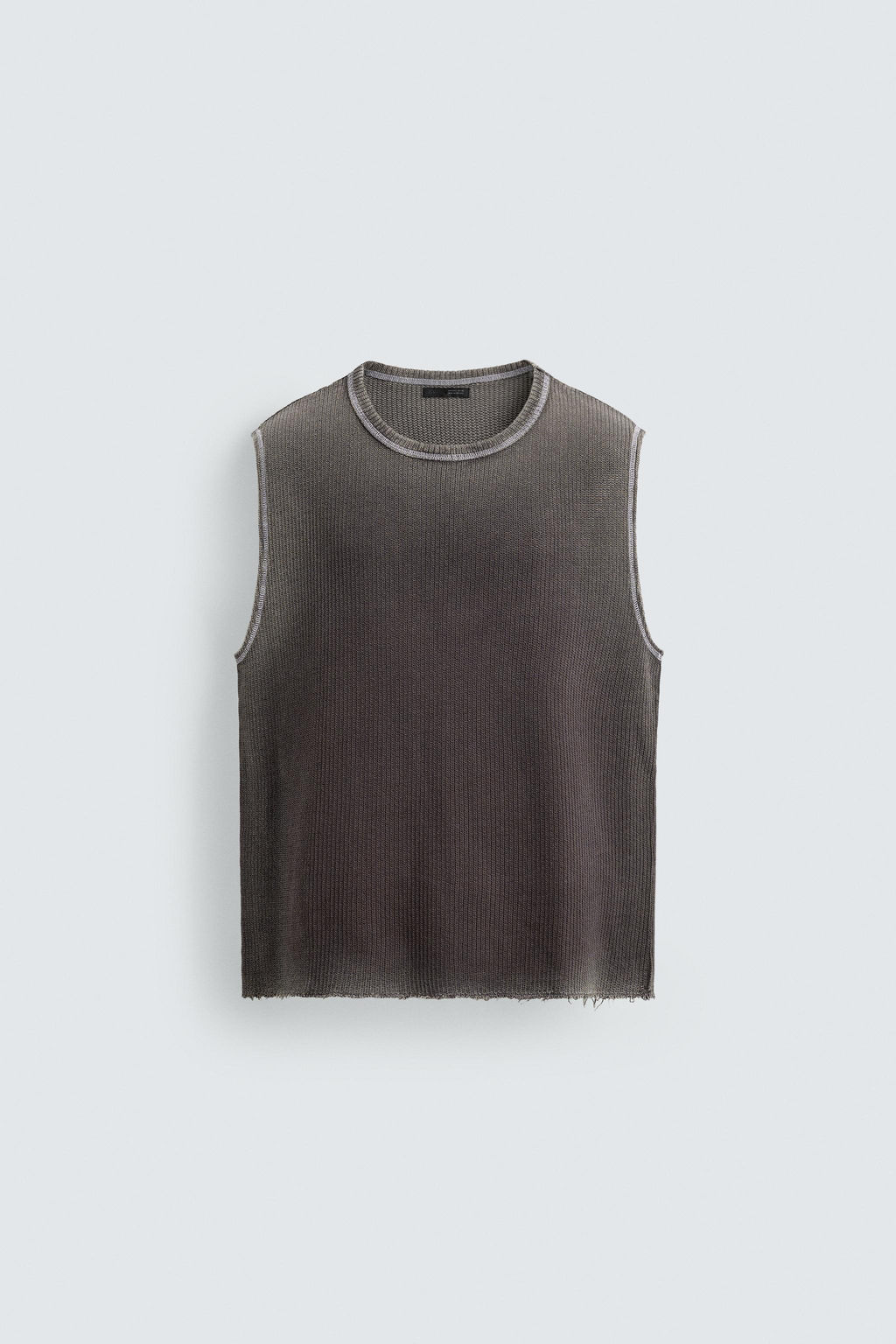 CAMISETA TANK PUNTO  LAVADO / Marr?n
