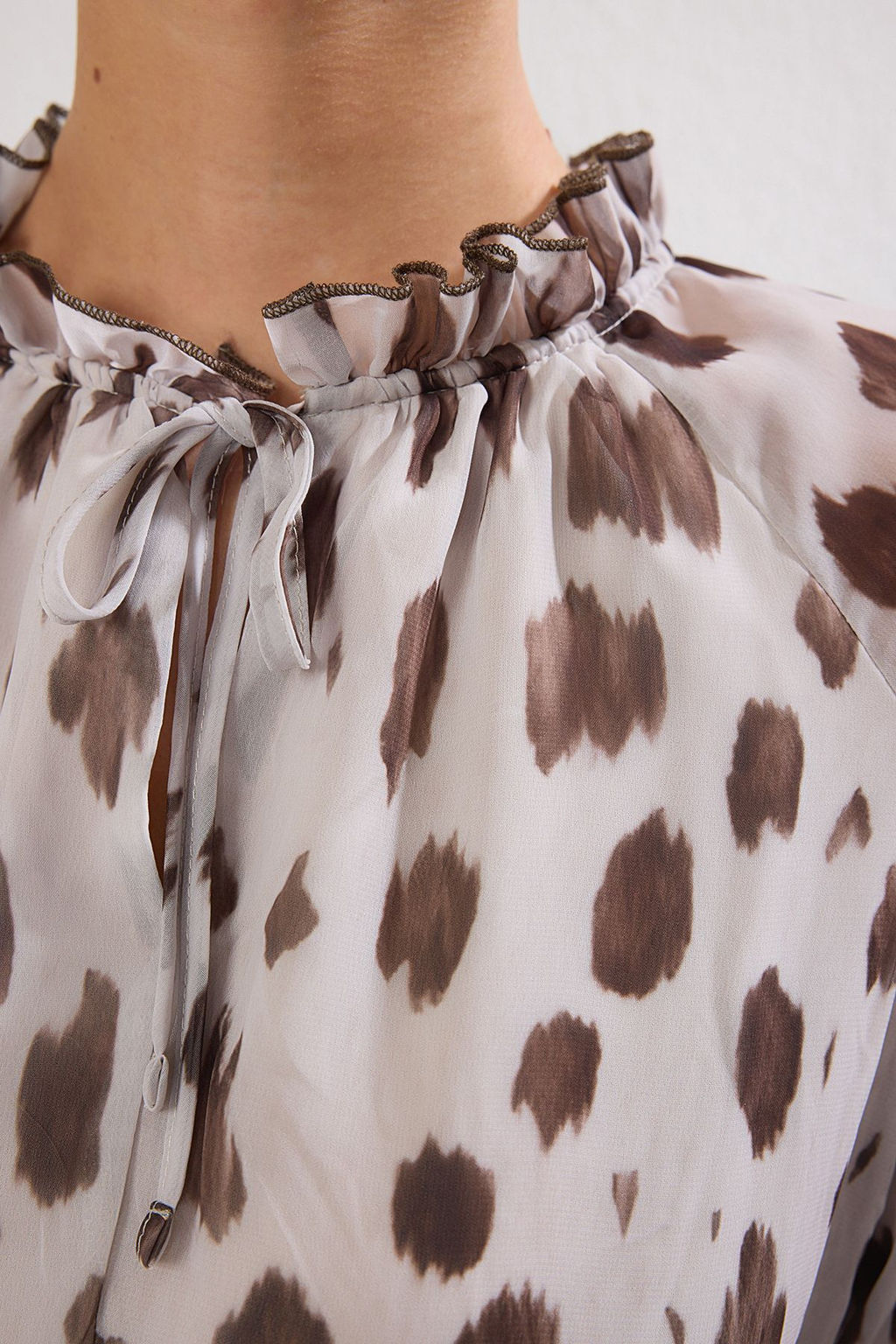 Cok Renkli Animal Etegi Belden Ac?lan Dokuma Elbise TWOSS25EL00216 - Trendyolmilla фото 3