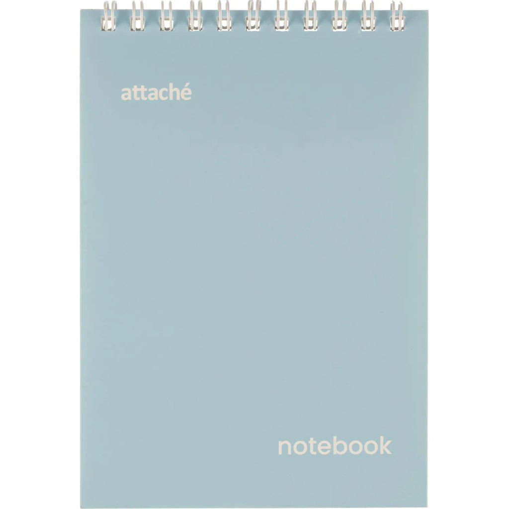 Блокнот Attache Акварель гребень картон А6. 40л голубой  фото 2