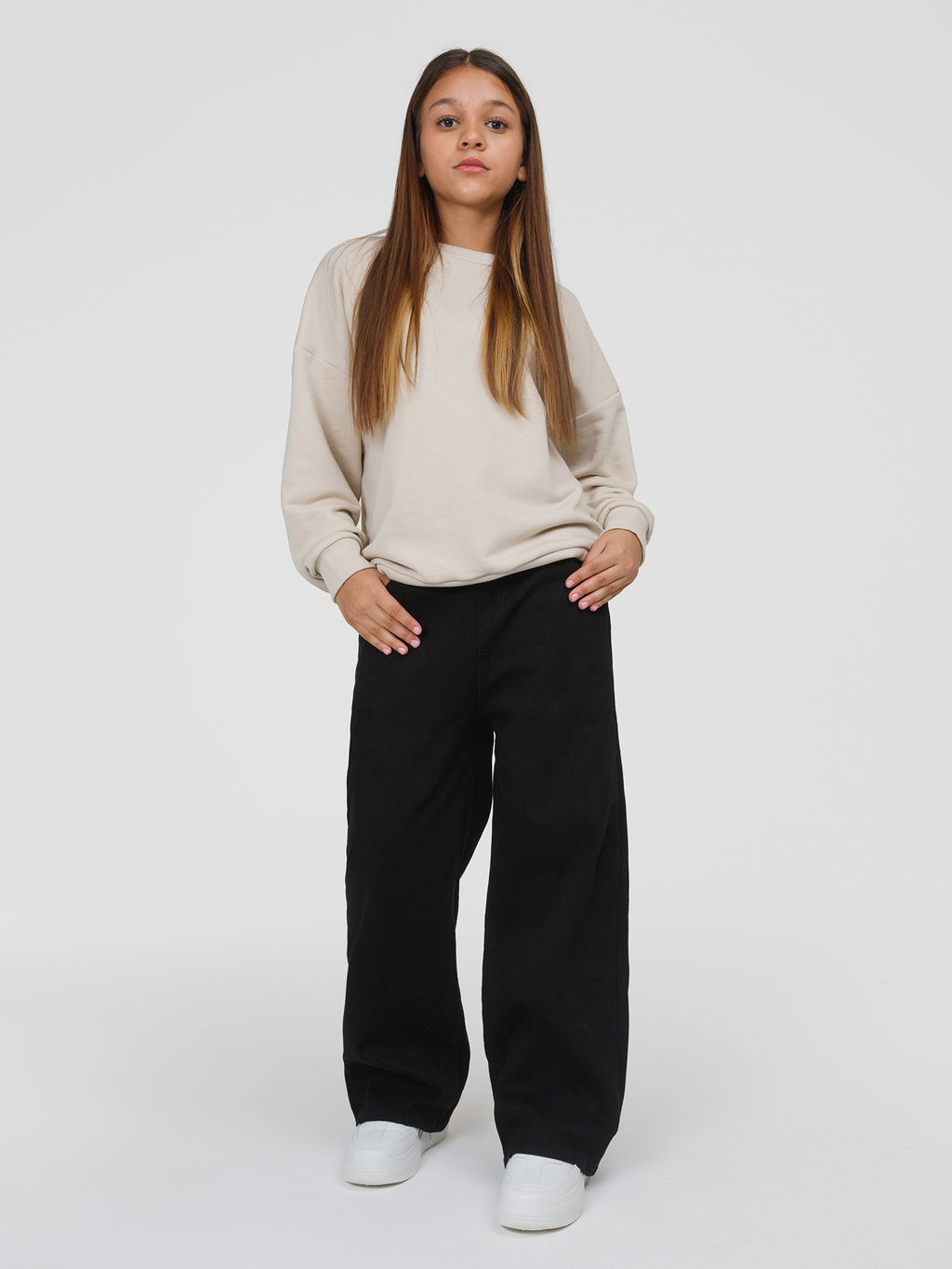 Джинсы-трубы утеплённые для девочек - СИНЯЯ МОДА фото 8