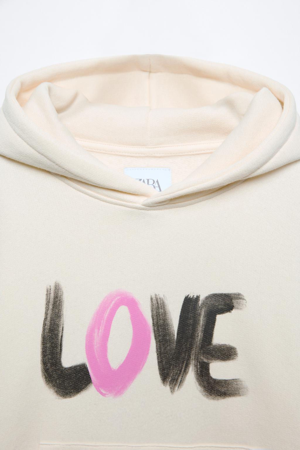 LOVE SLOGAN SWEATSHIRT - Zara фото 4