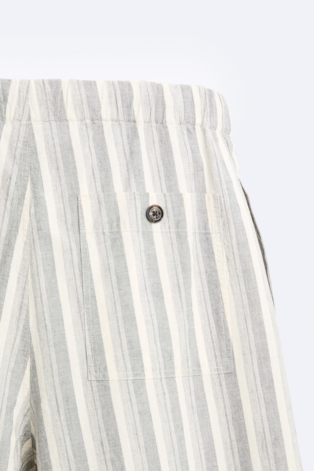 WIDE-FIT STRIPED TROUSERS - LIMITED EDITION - Zara фото 10