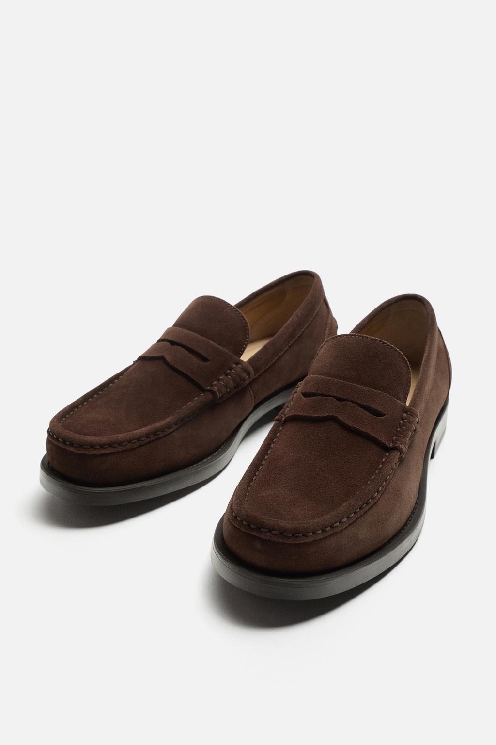 LEATHER PENNY STRAP LOAFERS - Zara фото 11