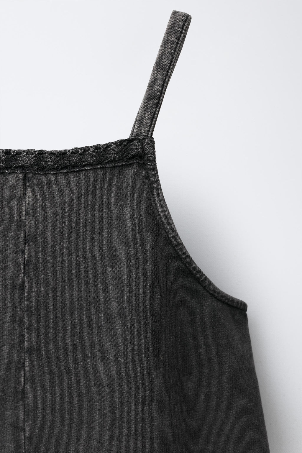 MONO CORTO EFECTO LAVADO PUNTILLA / Gris antracita - Zara фото 6