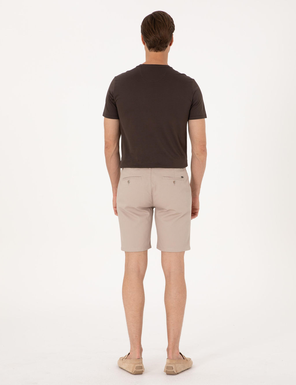 Bej Slim Fit Dokuma _ort