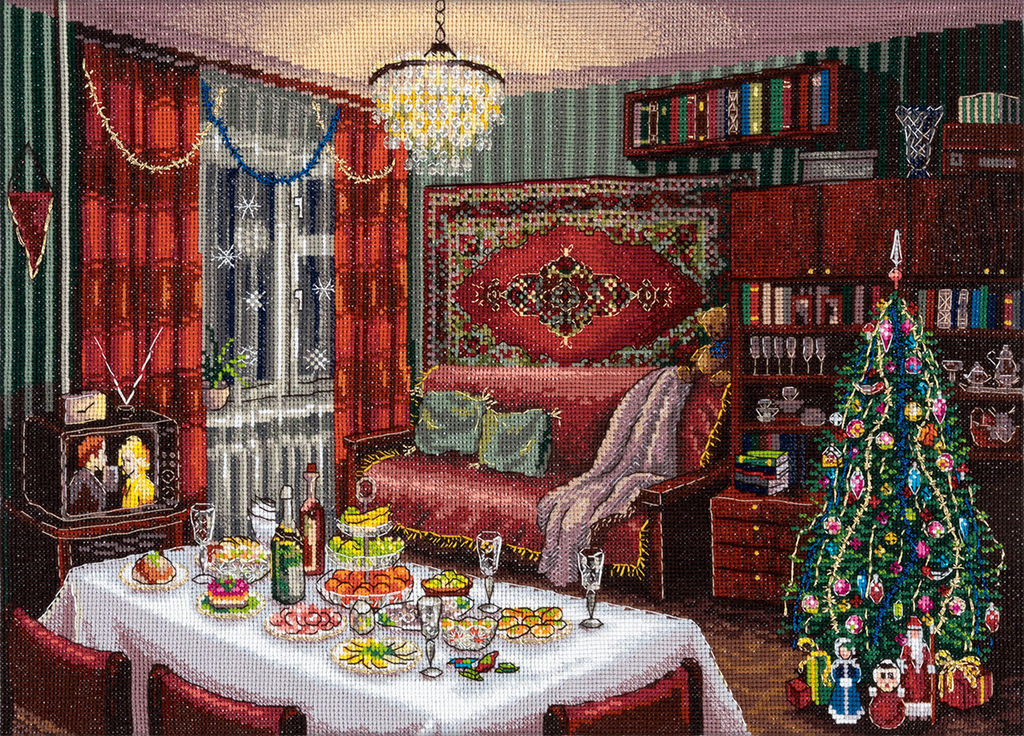 Набор для вышивания PANNA Золотая серия GM-7480 Новогодняя ностальгия 40 х 27.5 см