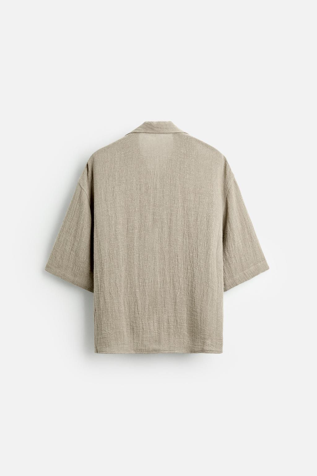 100% LINEN OVERSIZE FIT SHIRT - Zara фото 7