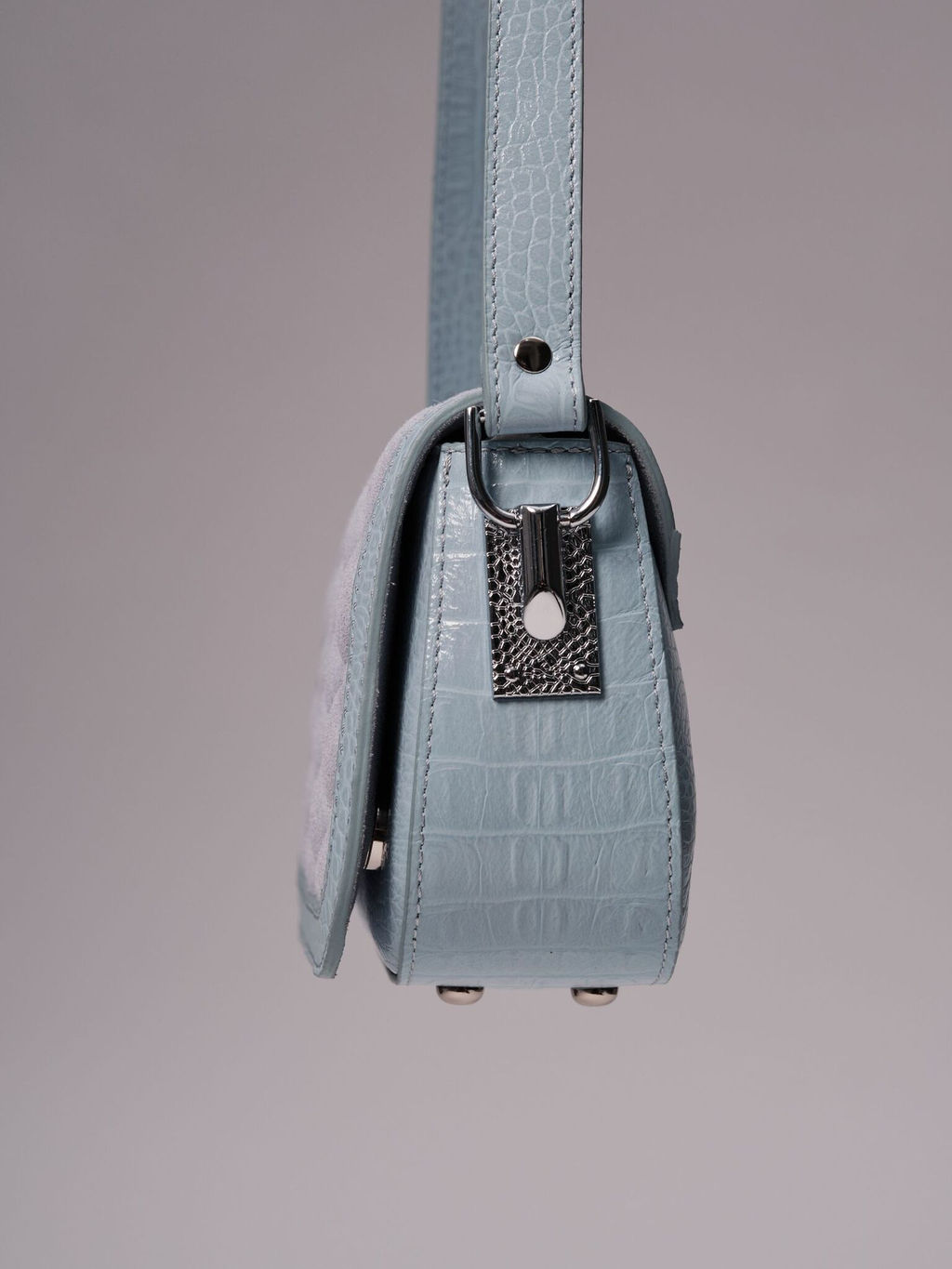 Сумка замшевая на плечо Deboro 30791 голубая вода